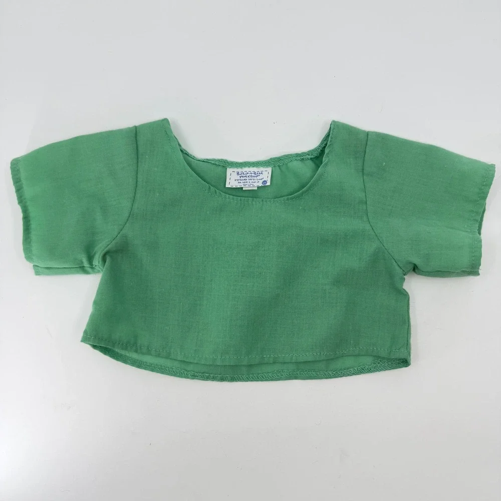 Build‎ A Bear Hospital Scrubs Green 4-Piece Set Mask Cap Pants Top